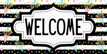 Confetti Welcome Sign, DCO-01254, Sign For Wreath, 6x12